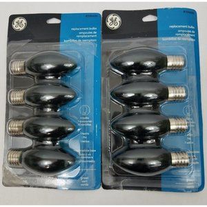 2 Pk GE Cool Bright Indoor Outdoor 2" Green Incandescent Light Bulb Christmas C9